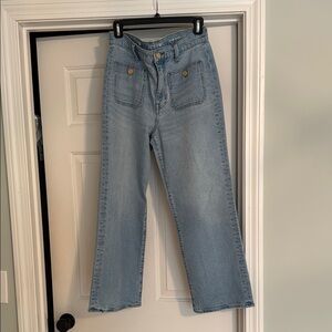 Slim wide leg jean